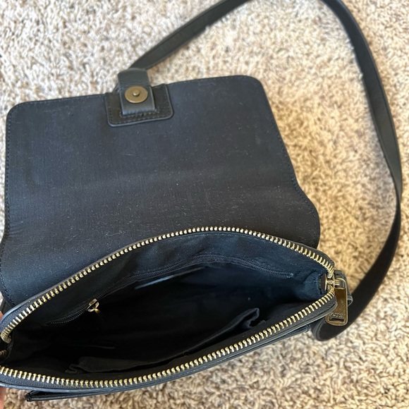 Fossil black leather crossbody bag - Picture 5 of 6